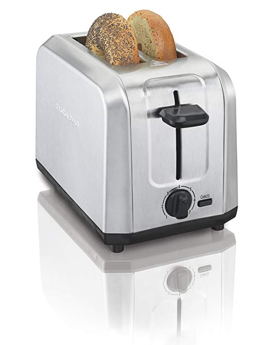 An image of Hamilton Beach 22910 Stainless Steel 2-Slice Wide Slot Toaster