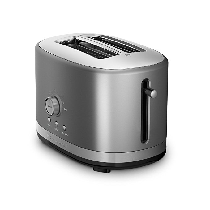 An image of KitchenAid KMT2116CU 2-Slice Contour Silver 7-Mode Wide Slot Toaster | The Top Toasters 