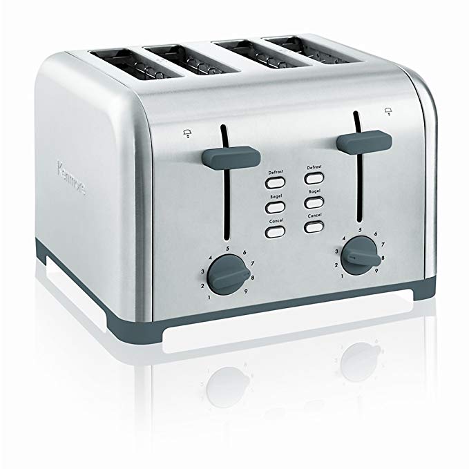 An image of Kenmore 00840605 1400W Stainless Steel 4-Slice 9-Mode Long Slot Toaster