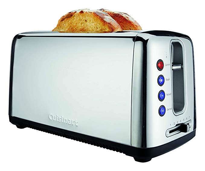 An image of Cuisinart 1500W Chrome 6-Mode Long Slot Toaster