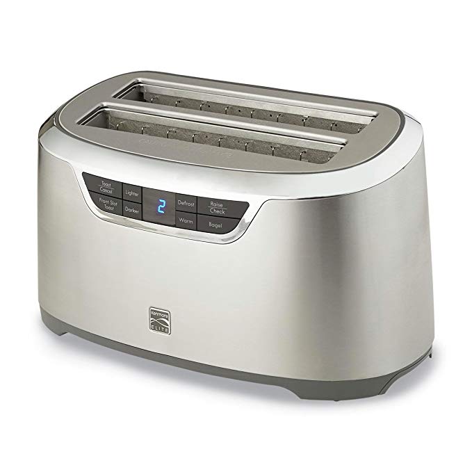 An image of Kenmore 876774 Stainless Steel 4-Slice 9-Mode Long Slot Toaster | The Top Toasters 