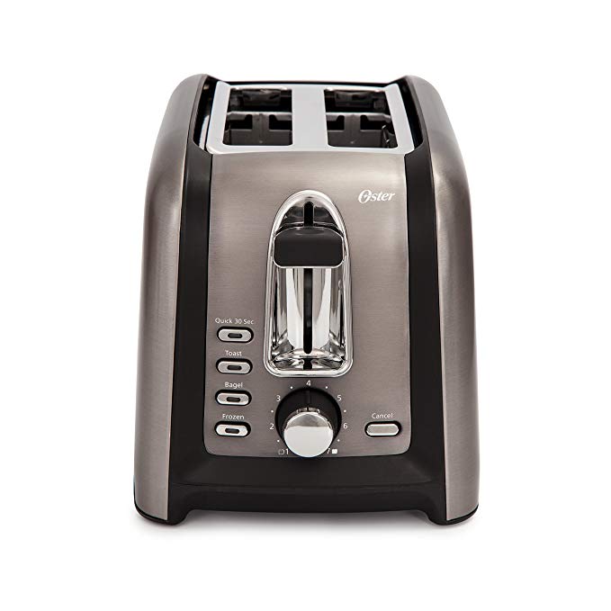 Oster 2-Slice Black 7-Mode Cool Touch Wide Slot Toaster