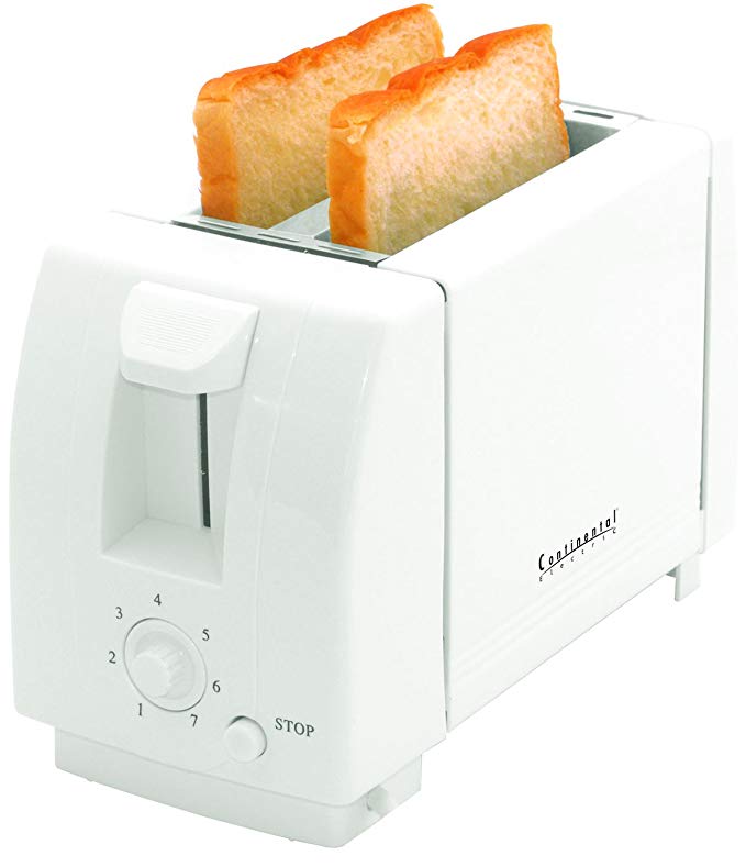 An image related to Continental Electric 2-Slice White 7-Mode Cool Touch Toaster