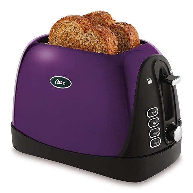 An image of Oster 2-Slice Purple 7-Mode Wide Slot Toaster | The Top Toasters 