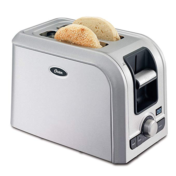 An image of Oster TSSTRTS2S2 Stainless Steel 2-Slice 7-Mode Wide Slot Toaster