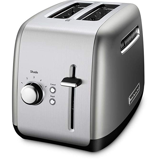 An image of KitchenAid KMT2115CU 2-Slice Contour Silver 5-Mode Wide Slot Toaster