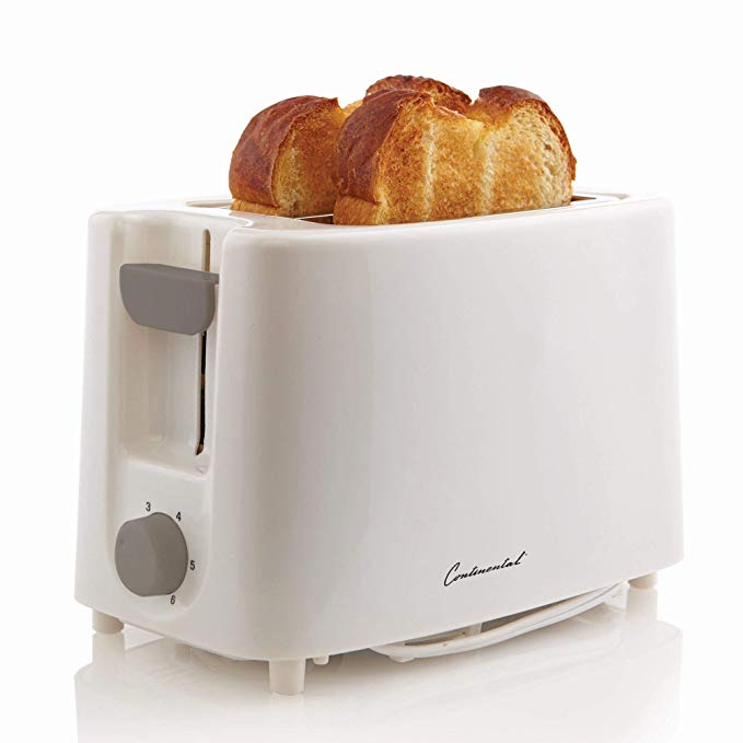 An image related to Continental Electric 2-Slice White Cool Touch Wide Slot Toaster