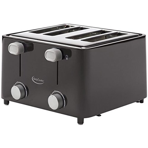 An image of Betty Crocker Bc-2626cb 4-Slice Black Toaster