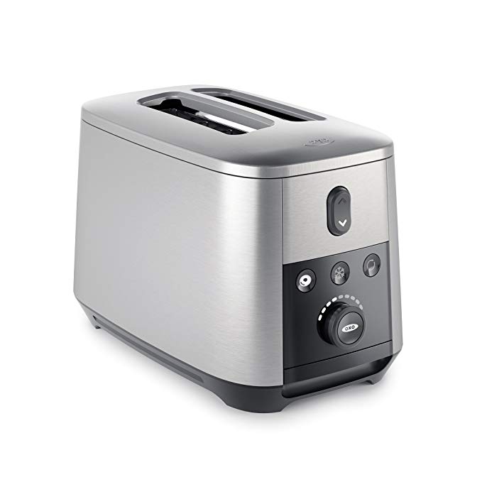 An image of OXO 110V Stainless Steel 2-Slice 9-Mode Wide Slot Toaster