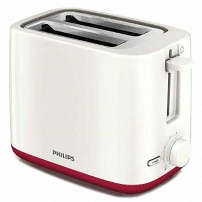 An image of Philips 800W 2-Slice Beige 7-Mode Compact Cool Touch Wide Slot Toaster | The Top Toasters 