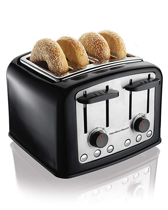 An image of Hamilton Beach 24444 4-Slice Cool Touch Wide Slot Toaster | The Top Toasters 