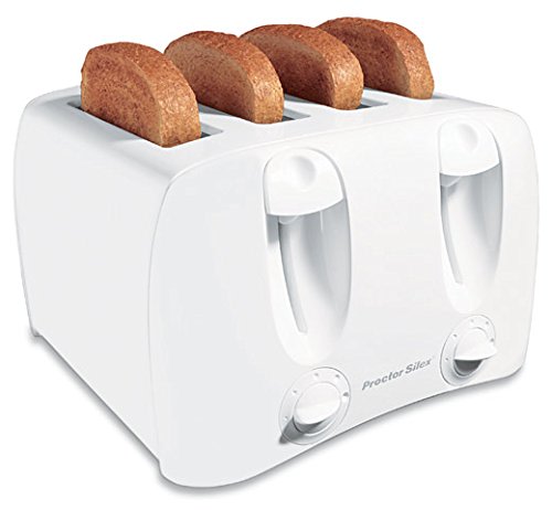 Proctor Silex 4 Slice Toaster with Extra Wide Slots for Bagels, Cool-Touch  Walls, Shade Selector, Toast Boost, Auto Shut-off and Cancel Button, Black  (24215PS)