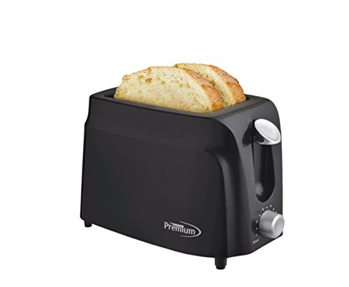 An image of Premium PT230B 750W Plastic 2-Slice Black Compact Cool Touch Wide Slot Toaster | The Top Toasters 