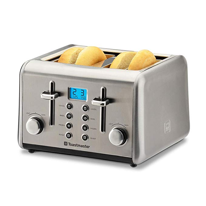 An image of Toastmaster Stainless Steel 4-Slice 6-Mode Wide Slot Toaster