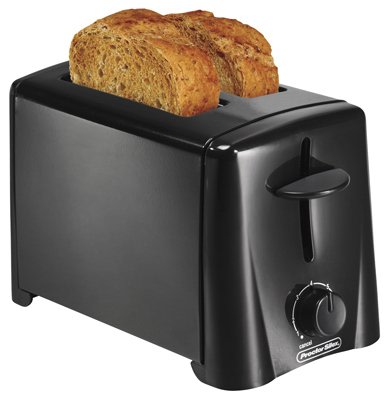 An image of Proctor Silex 22612 2-Slice Black Wide Slot Toaster