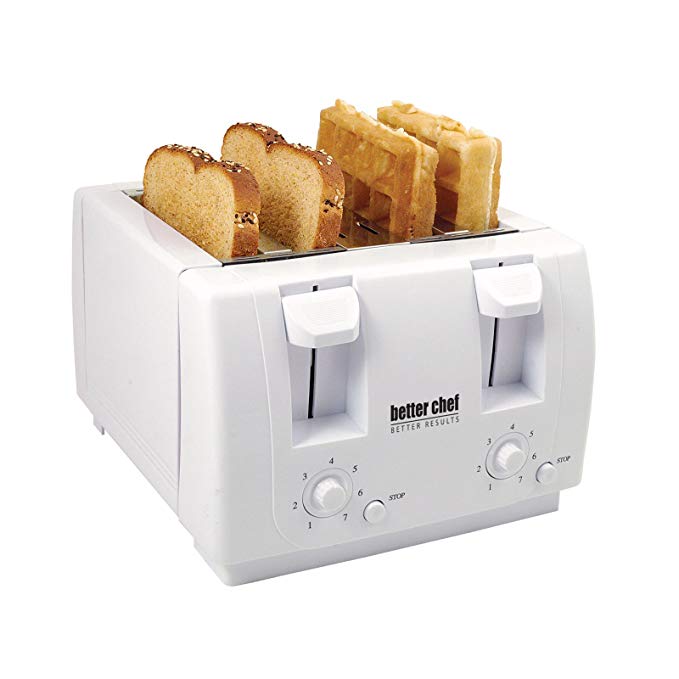 An image related to Better Chef IM-241W 4-Slice White Cool Touch Toaster