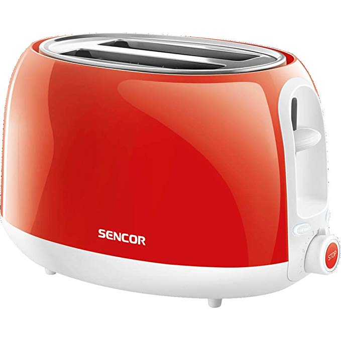 An image of Sencor STS 2704RD-NAA1 2-Slice Red 7-Mode Cool Touch Toaster | The Top Toasters 