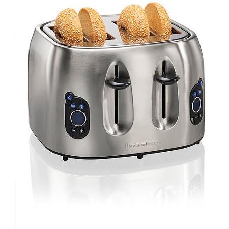 An image of Hamilton Beach Stainless Steel 4-Slice 9-Mode Wide Slot Toaster | The Top Toasters 