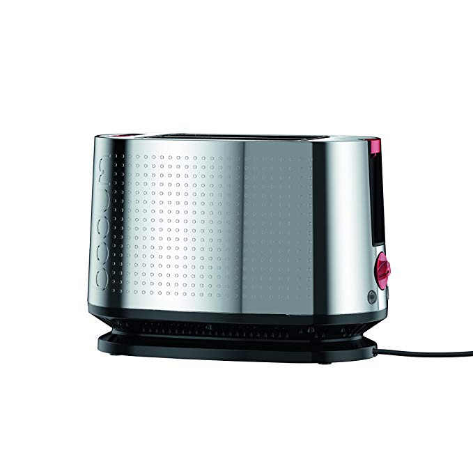 An image of Bodum 800W 2-Slice Modern Silver Toaster