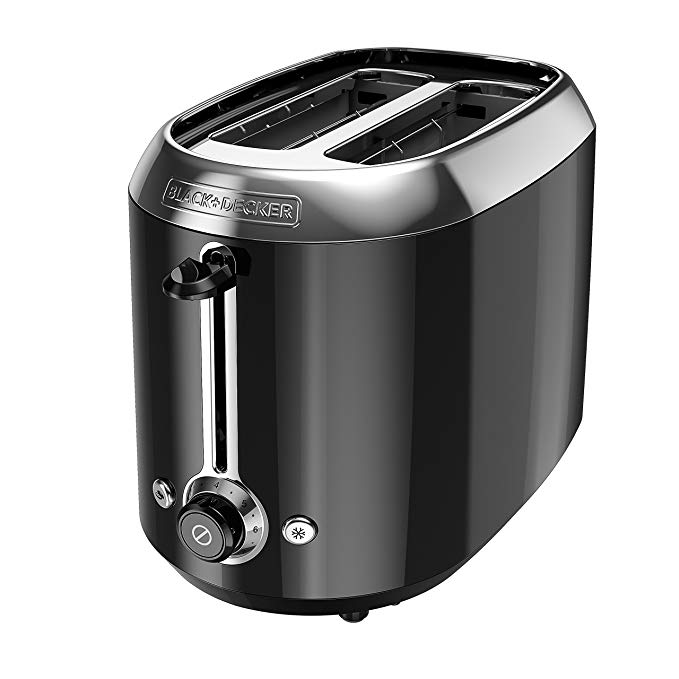 An image related to BLACK+DECKER 850W Stainless Steel 2-Slice Black 7-Mode Wide Slot Toaster