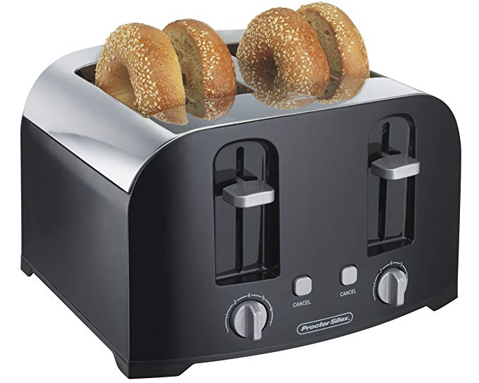 An image related to Proctor Silex 4-Slice Black Cool Touch Toaster