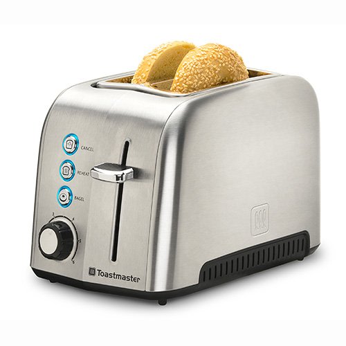 An image of Toastmaster Stainless Steel 2-Slice 6-Mode Wide Slot Toaster | The Top Toasters 