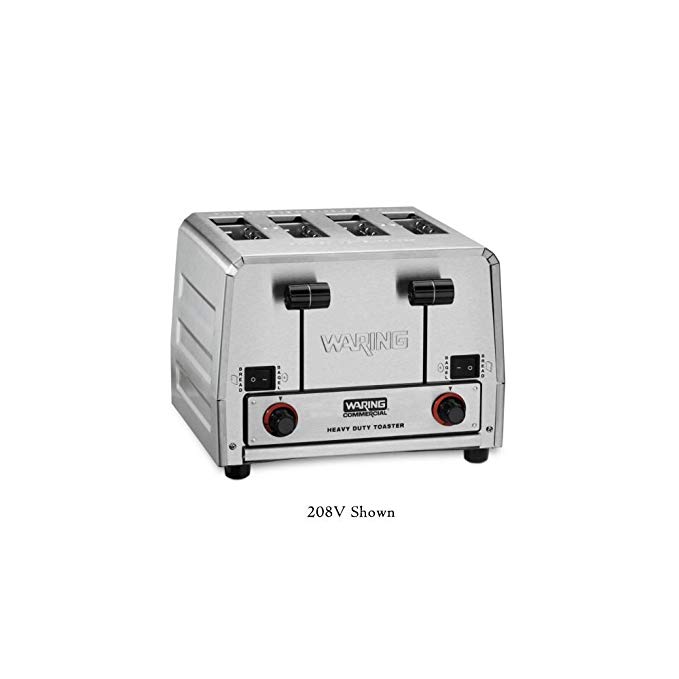 An image of Waring 800W 4-Slice Silver Wide Slot Toaster | The Top Toasters 