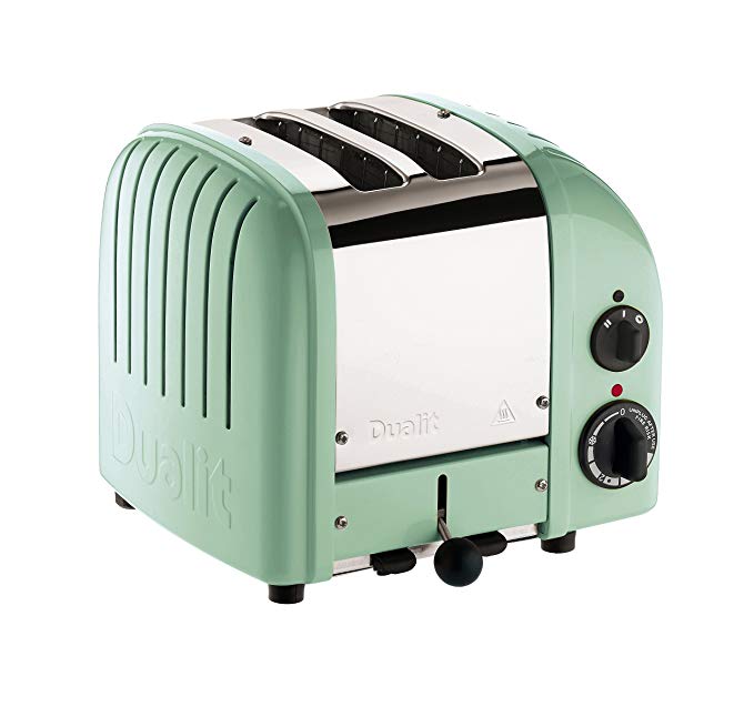 An image of Dualit Stainless Steel 2-Slice Green Wide Slot Toaster | The Top Toasters 