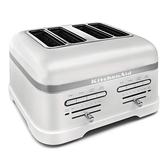 An image of KitchenAid 4-Slice White 7-Mode Toaster | The Top Toasters 