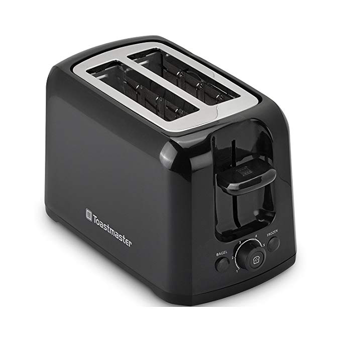 An image of Toastmaster 2-Slice Black 6-Mode Cool Touch Toaster | The Top Toasters 