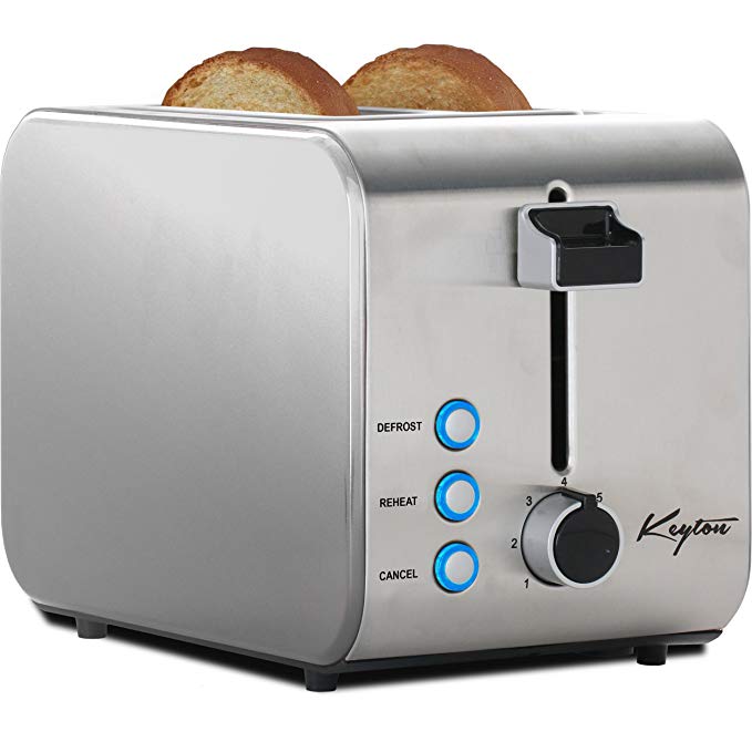 An image of Keyton K1-TOASTERSS Stainless Steel 2-Slice 7-Mode Toaster | The Top Toasters 