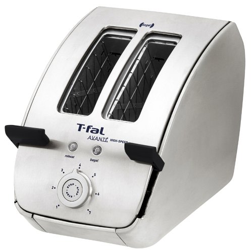 An image related to T-Fal 1200W Stainless Steel 2-Slice 7-Mode Cool Touch Wide Slot Toaster