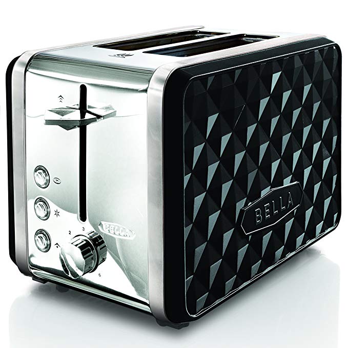 BELLA 2Slice Black Wide Slot Toaster The Top Toasters