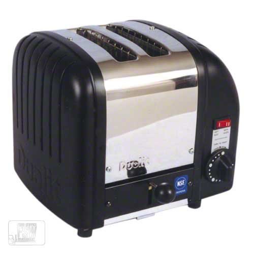 An image of Dualit CTB-2 Stainless Steel 2-Slice Black Toaster | The Top Toasters 