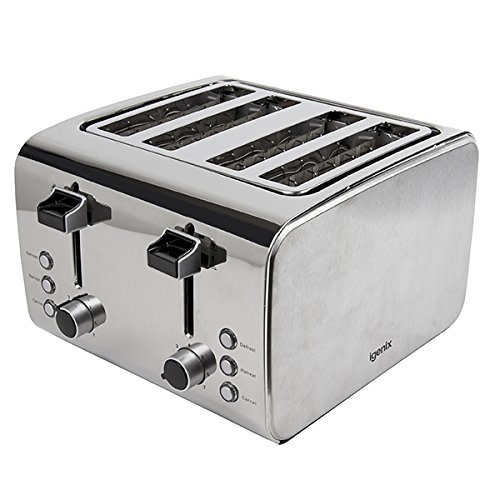 An image related to Igenix IG3204 Stainless Steel 7-Mode Toaster