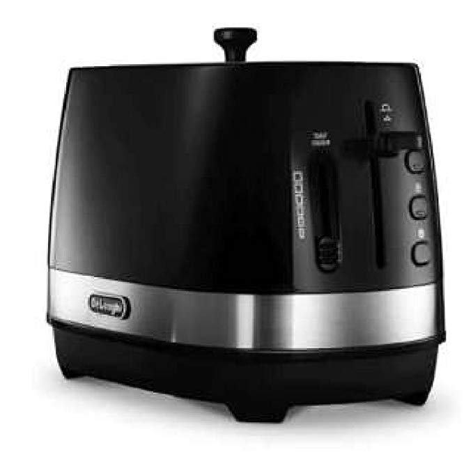 An image of DeLonghi CTLA2003J-BK 800W Black 6-Mode Long Slot Toaster | The Top Toasters 