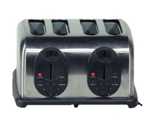 An image of Essential Home EN10016 1500W 4-Slice Silver Toaster | The Top Toasters 