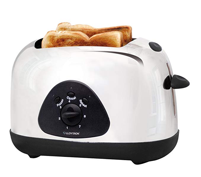 An image related to Lloytron 700W Stainless Steel 2-Slice 7-Mode Toaster