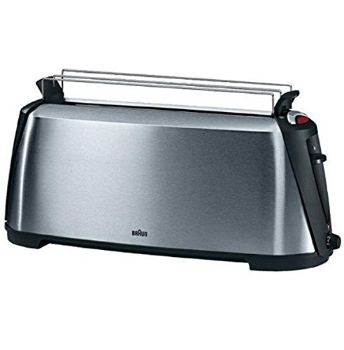 An image of Braun 1080W Stainless Steel Modern 7-Mode Cool Touch Wide Slot Toaster