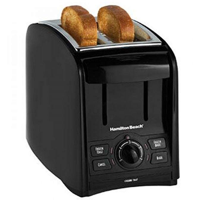 An image of Hamilton Beach 2-Slice Black 5-Mode Cool Touch Wide Slot Toaster | The Top Toasters 