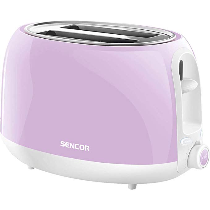 An image of Sencor 2-Slice Pastel Violet Cool Touch Toaster | The Top Toasters 