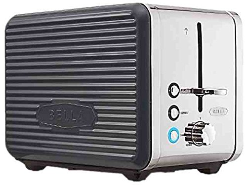 An image of BELLA 900W 2-Slice Gray Wide Slot Toaster