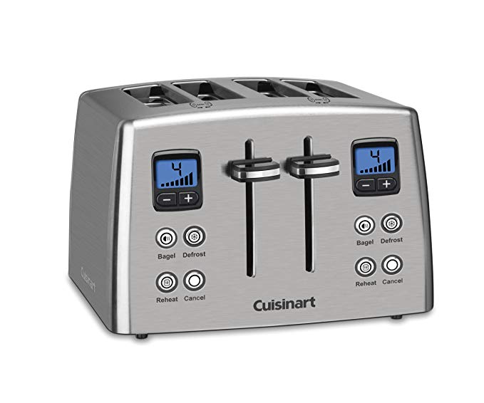 An image of Cuisinart CPT-435 Stainless Steel 4-Slice 6-Mode Compact Wide Slot Toaster | The Top Toasters 