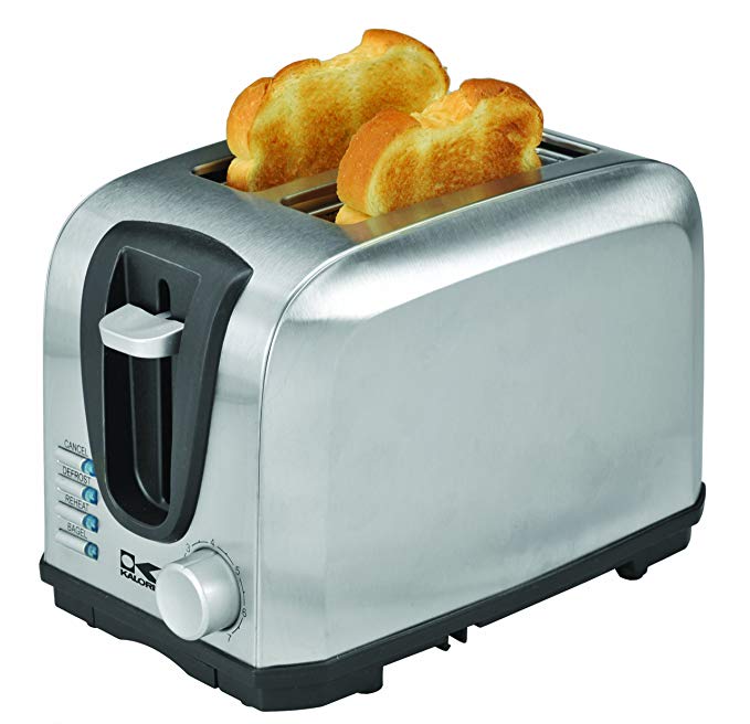 An image related to Kalorik 700W Stainless Steel 2-Slice Modern Wide Slot Toaster