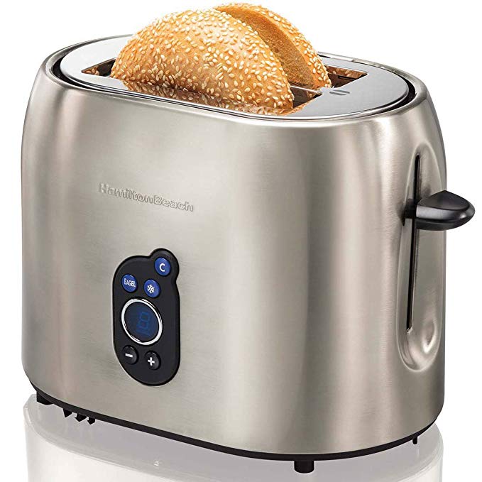 An image related to Hamilton Beach 22702 Stainless Steel 2-Slice Wide Slot Toaster