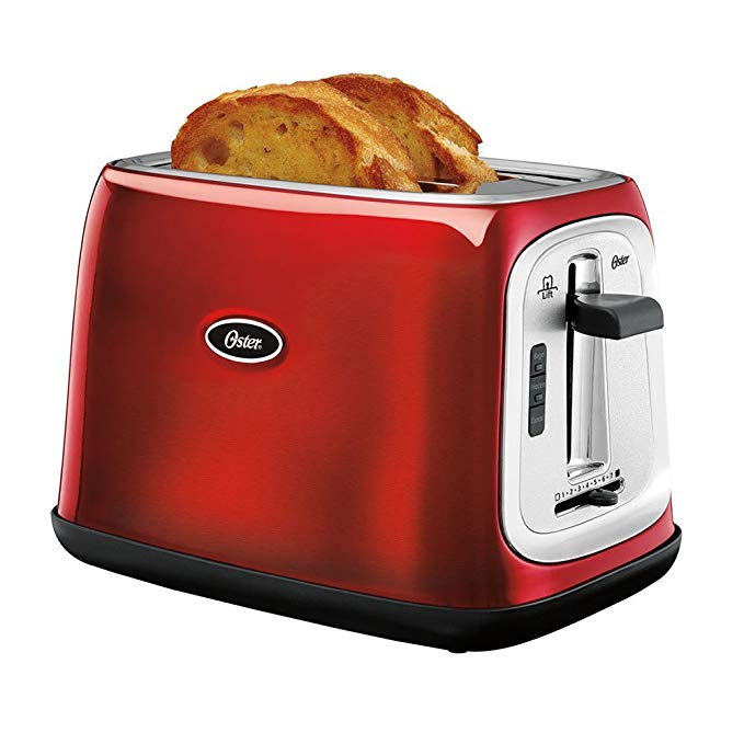 An image of Oster TSSTTRJB07 2-Slice Red 7-Mode Toaster