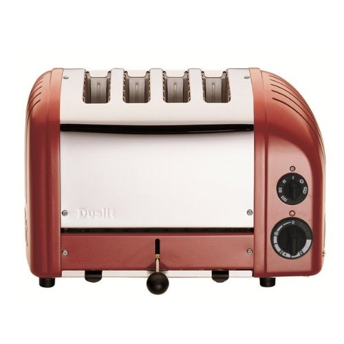 An image of Dualit 4-Slice Classic Red Wide Slot Toaster