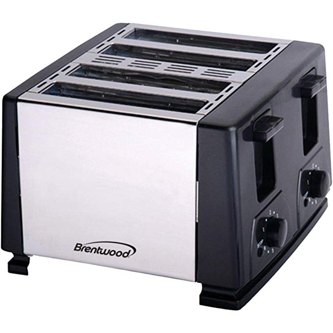 An image of Brentwood BTWTS284 4-Slice Black 6-Mode Toaster