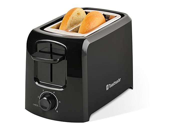 An image of Toastmaster 2-Slice Black Cool Touch Wide Slot Toaster