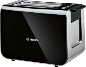 An image of Bosch TAT8613GB 860W Stainless Steel Black Toaster